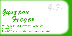 gusztav freyer business card